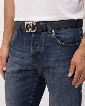 Dolce&Gabbana Blue leather belt BC4993A0742