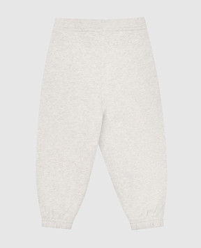 Off-White Kids' grey melange joggers with logo print 44BXD001F26F002