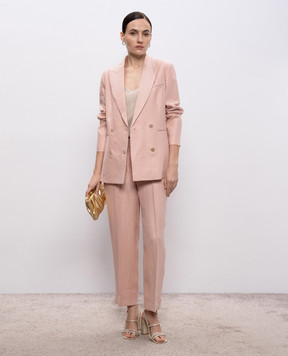 Peserico Pink linen pants A0407602606