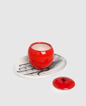 Fornasetti AL BUIO scented candle - Peccato Originale Décor in a ceramic candle holder FPBN044YFP