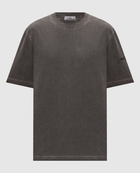 Stone Island Gray T-shirt with embroidered emblem L2S152100024S00V3
