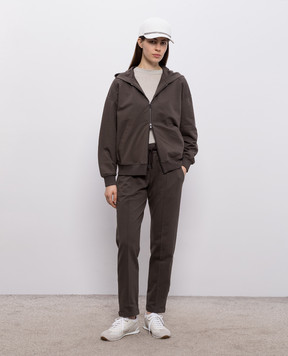 Brunello Cucinelli Gray cashmere and silk lurex t-shirt M41810000