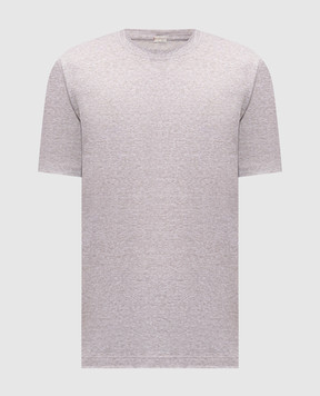 CAPOBIANCO Beige linen t-shirt 20M660PR00
