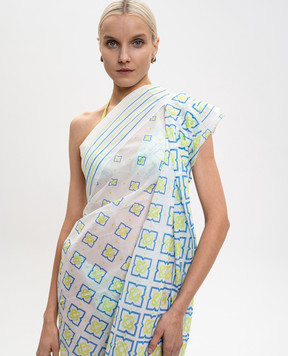 Casablanca White pareo in Degrade Monogram print ASP26ACC23302EXBC