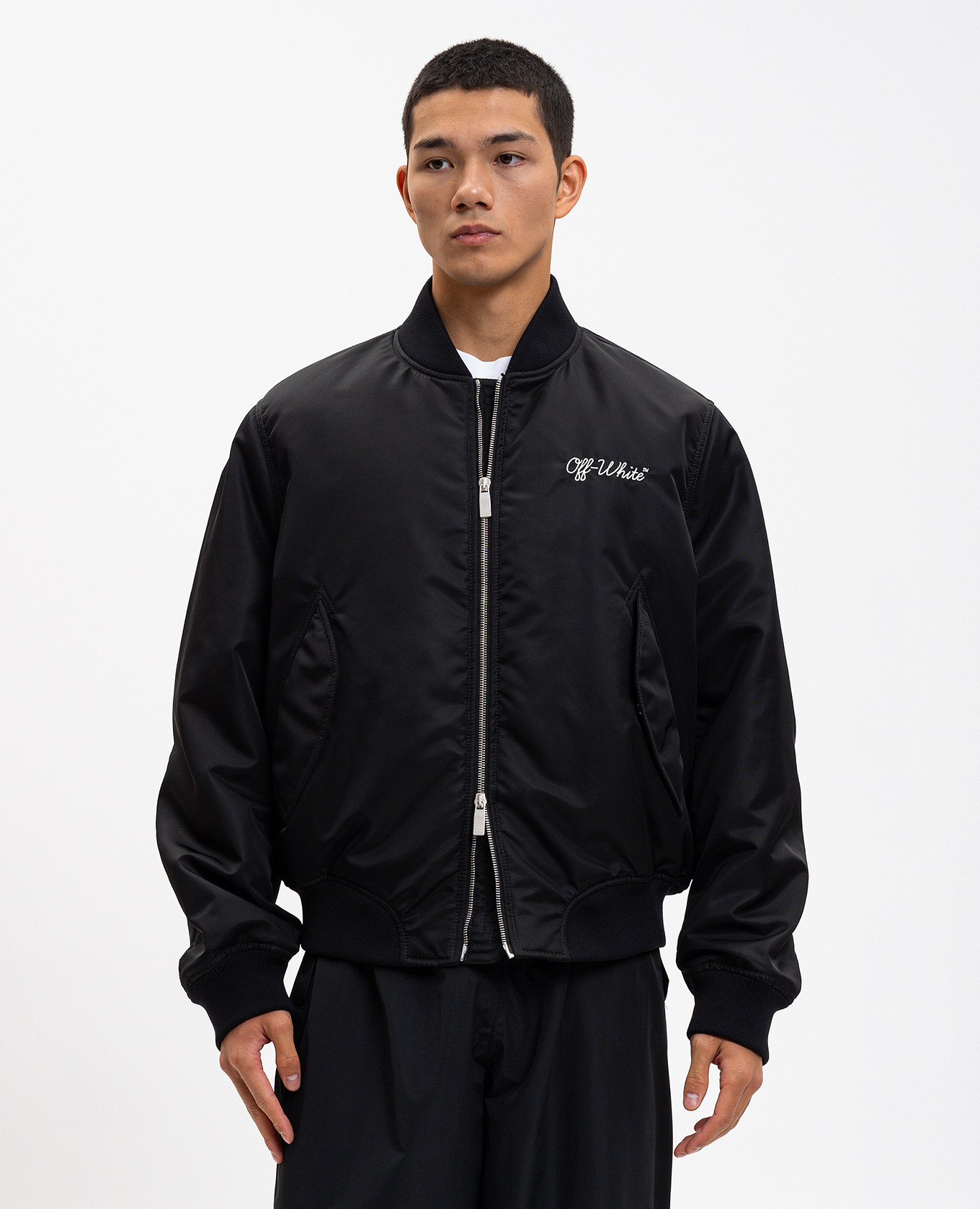 

Black bomber jacket with logo Off-White
