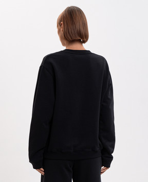 Off-White Black sweatshirt with logo print 2FE00504T