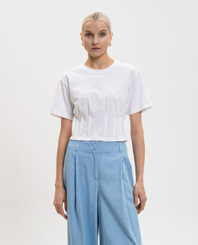 Twinset White cropped corset style T-shirt 261TT2440
