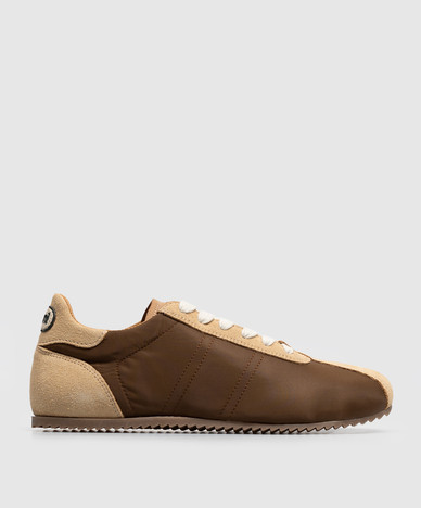 Brown combination sneakers