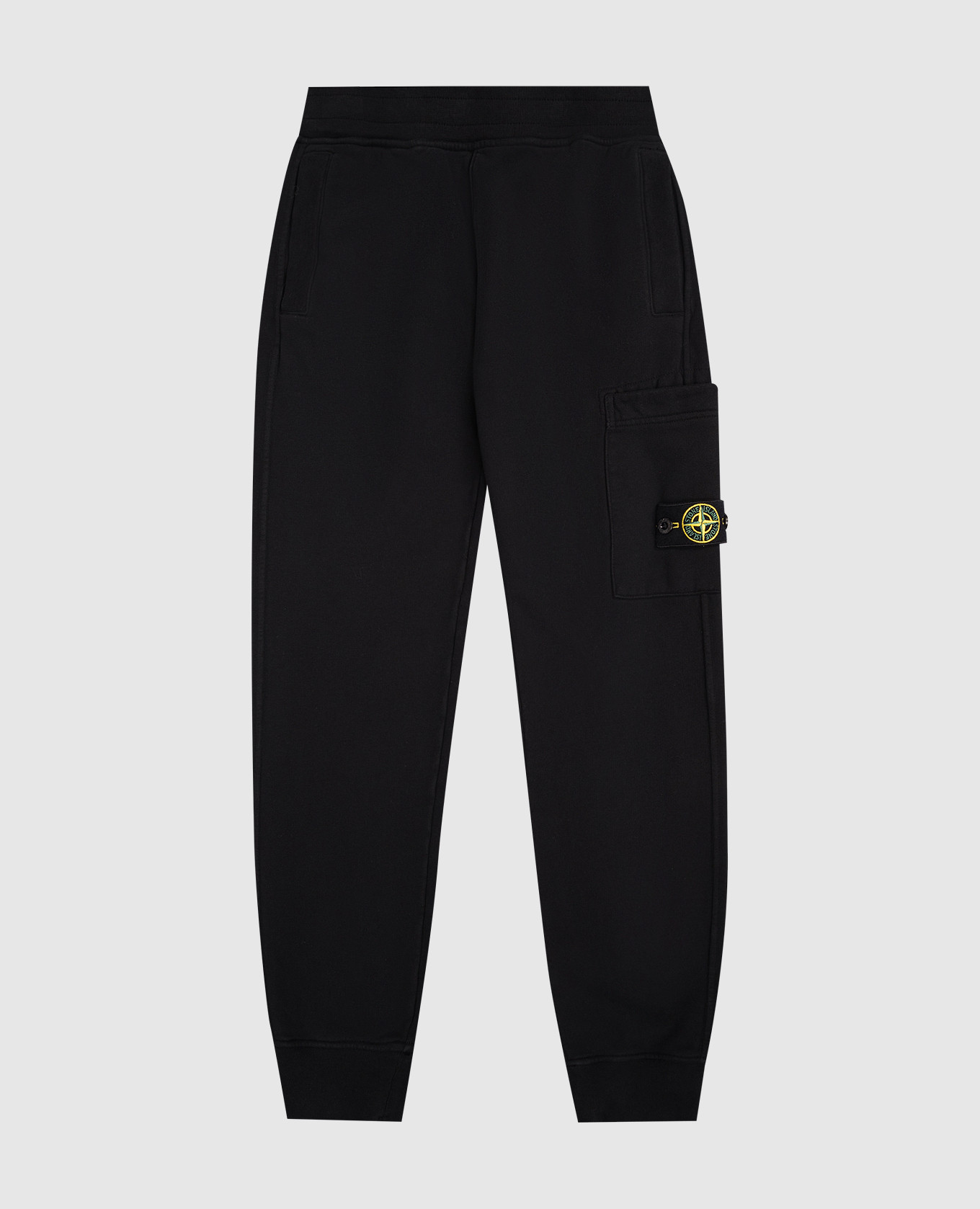 

Kids' black joggers with logo Stone Island