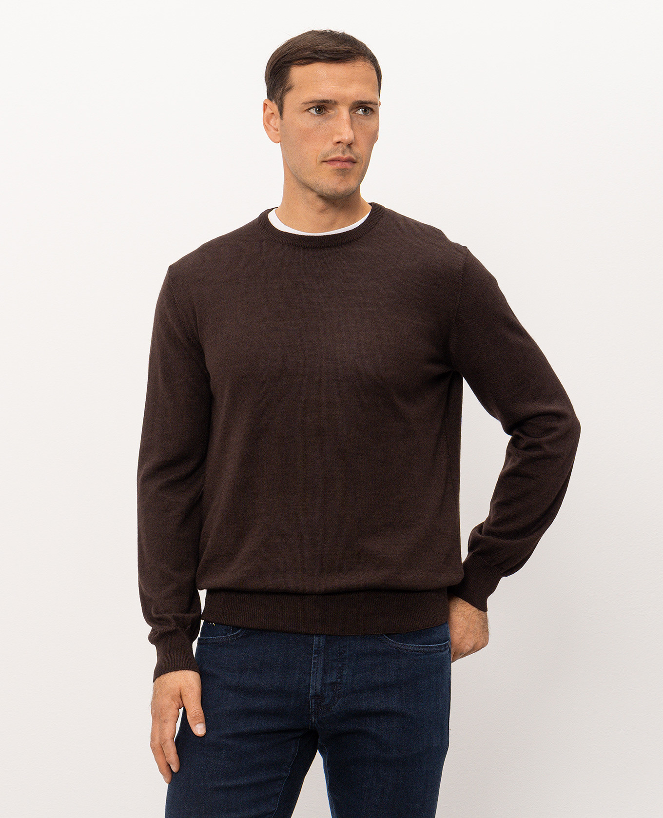 Brown wool, silk and cashmere jumper Cashmere&Whiskey 3