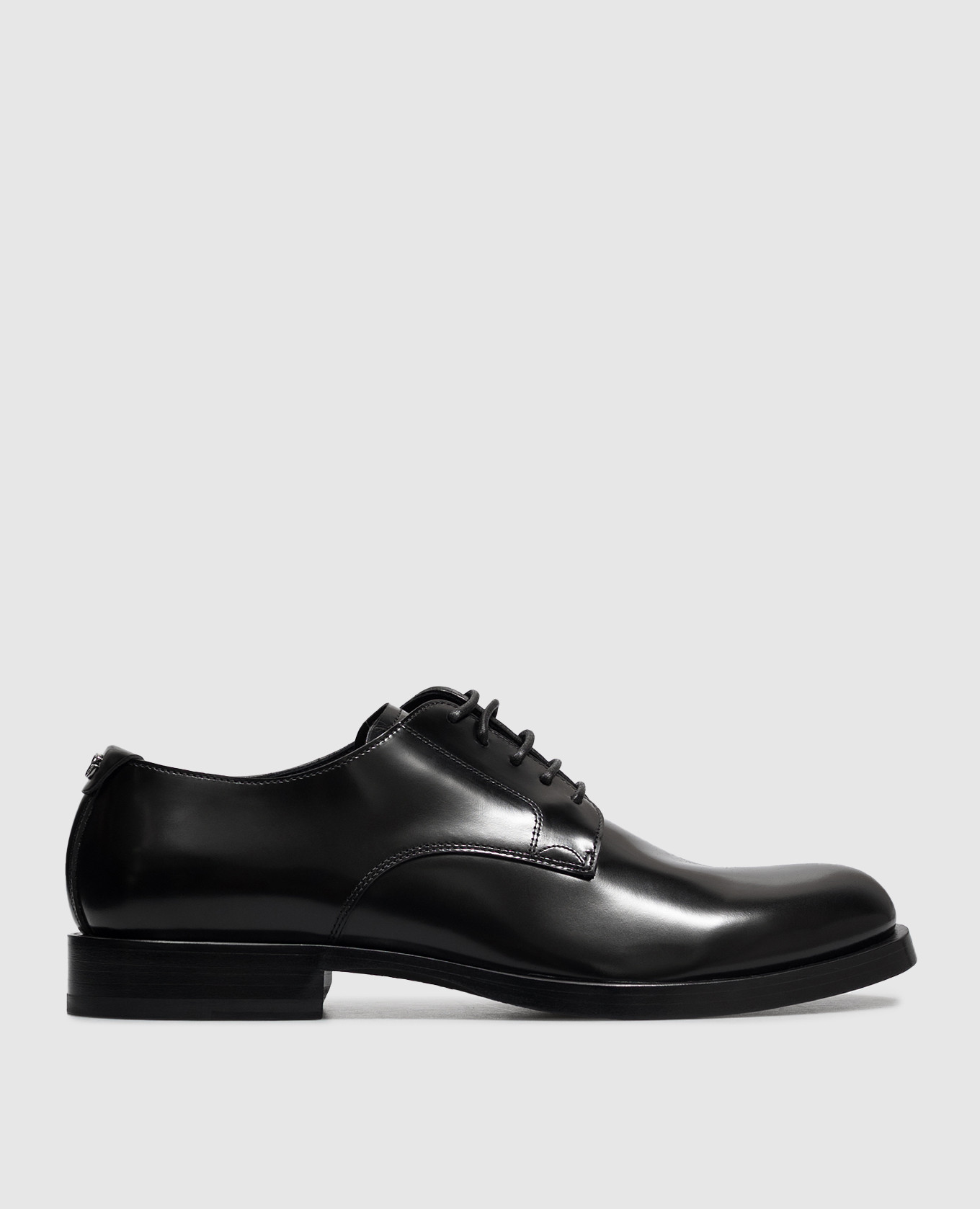 Black leather derby shoes with DG monogram Dolce&Gabbana