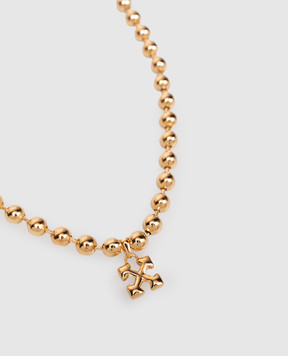 Off-White Gold-tone Arrow emblem necklace OWOB13WF25MET001