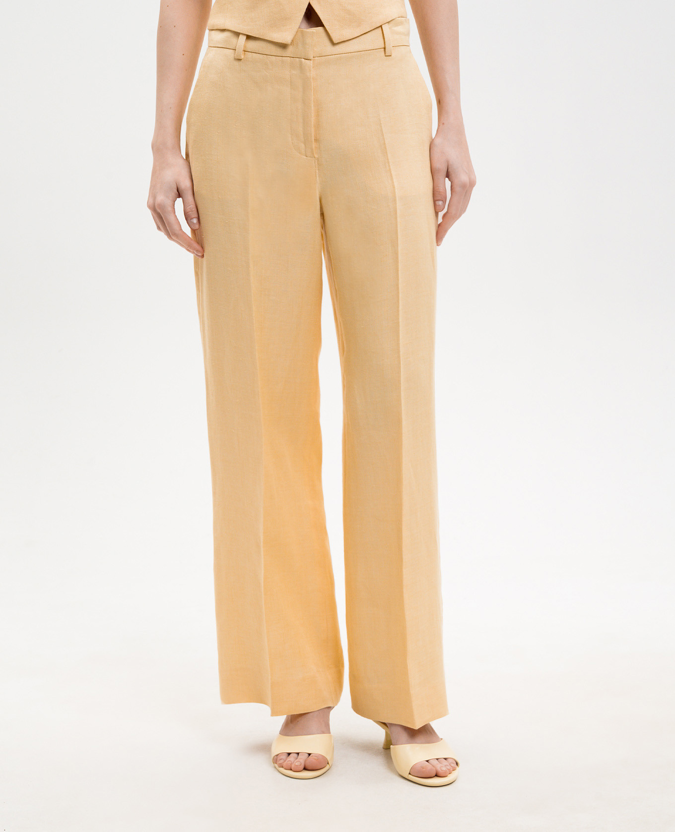 Yellow MALIZIA linen pants Max Mara Weekend 3