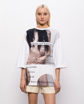 Calcaterra White T-shirt with print B121621