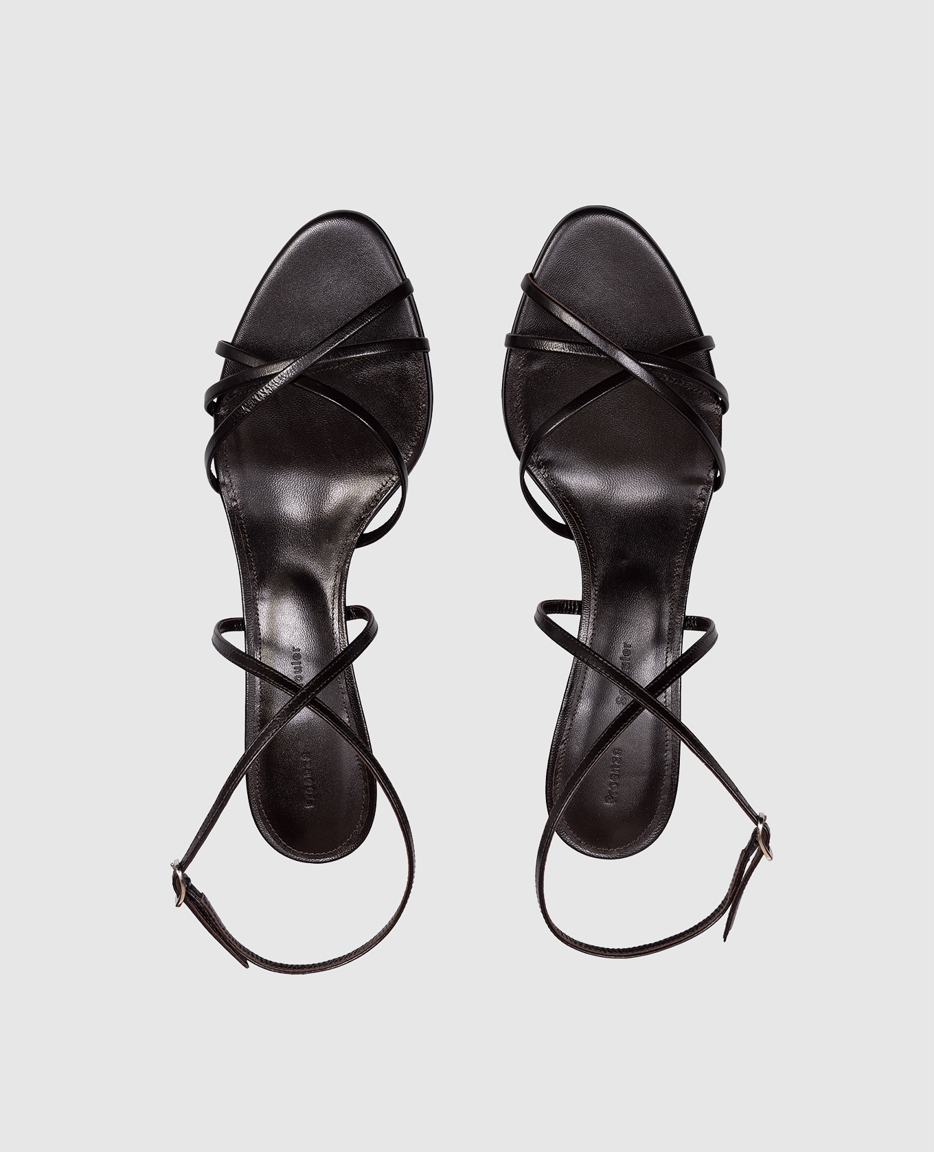 

Uma brown leather glossy sandals PROENZA SCHOULER