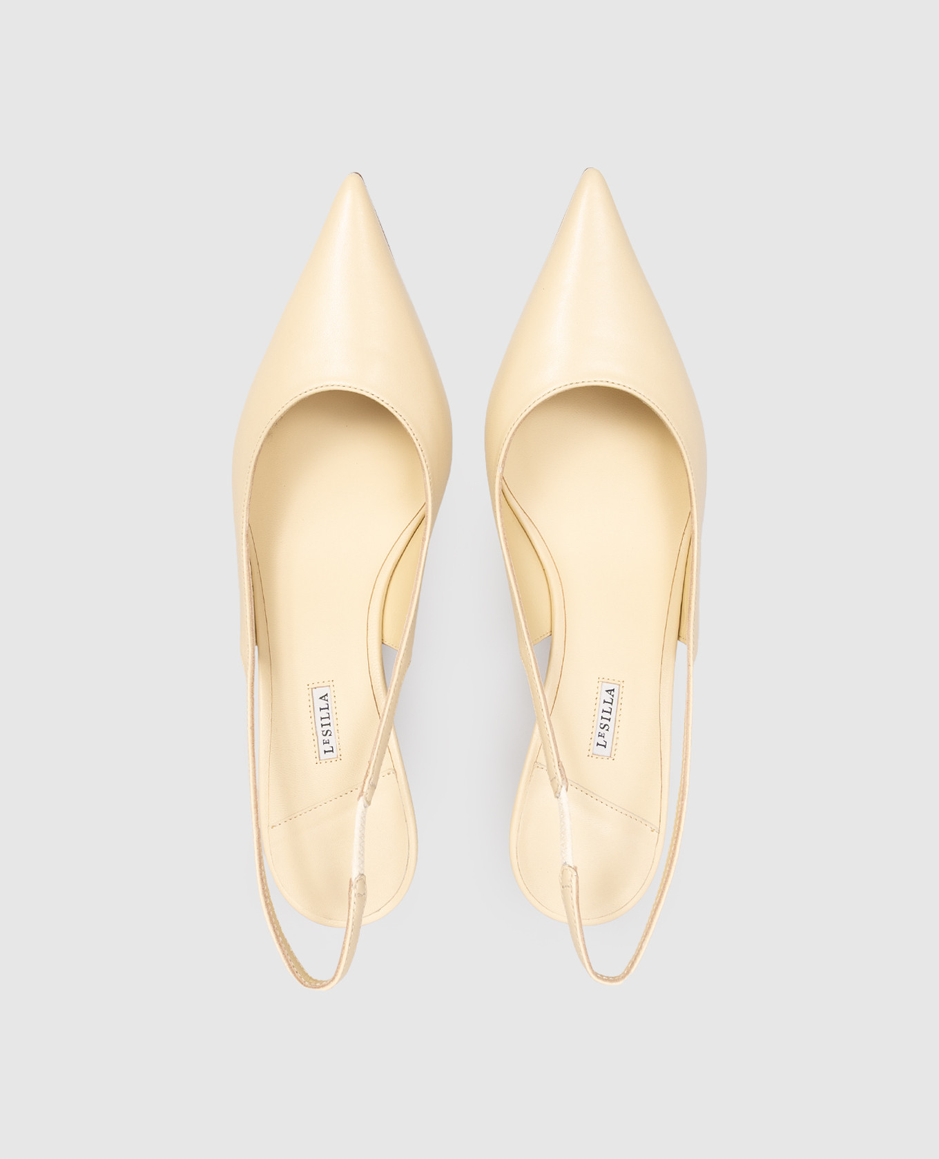 BELLA beige leather slingbacks Le Silla 4