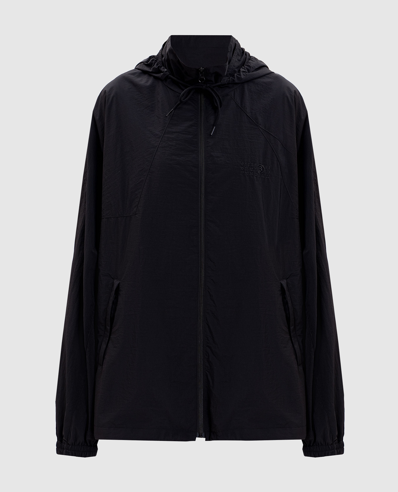 

Black windbreaker with logo embroidery Maison Margiela MM6
