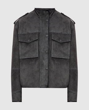 Babe Pay Pls Gray suede jacket 2615SUEDE