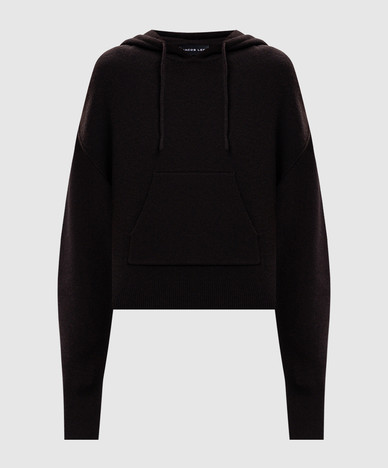 Brown cashmere hoodie