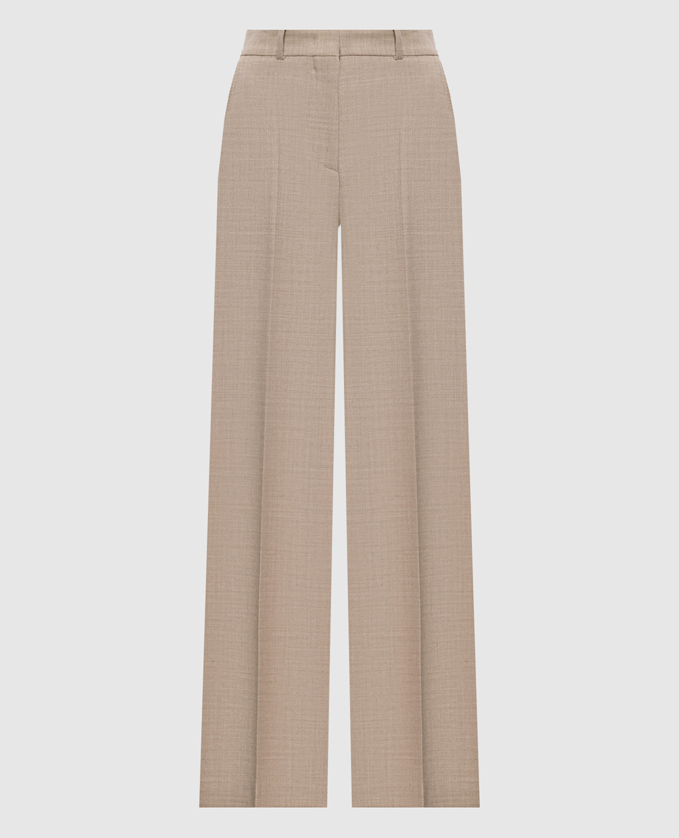 Beige Hawley wollen broek
