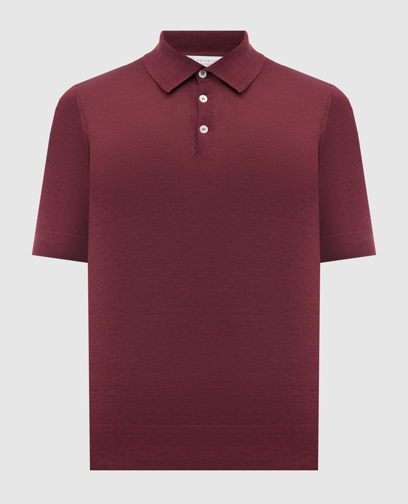 Burgundy polo with silk