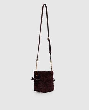 Saint Laurent Burgundy suede pouch bag JAMIE A002M9AAGN6