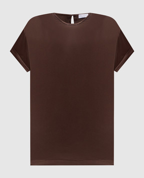 Brunello Cucinelli Brown blouse with silk M0C59DE310