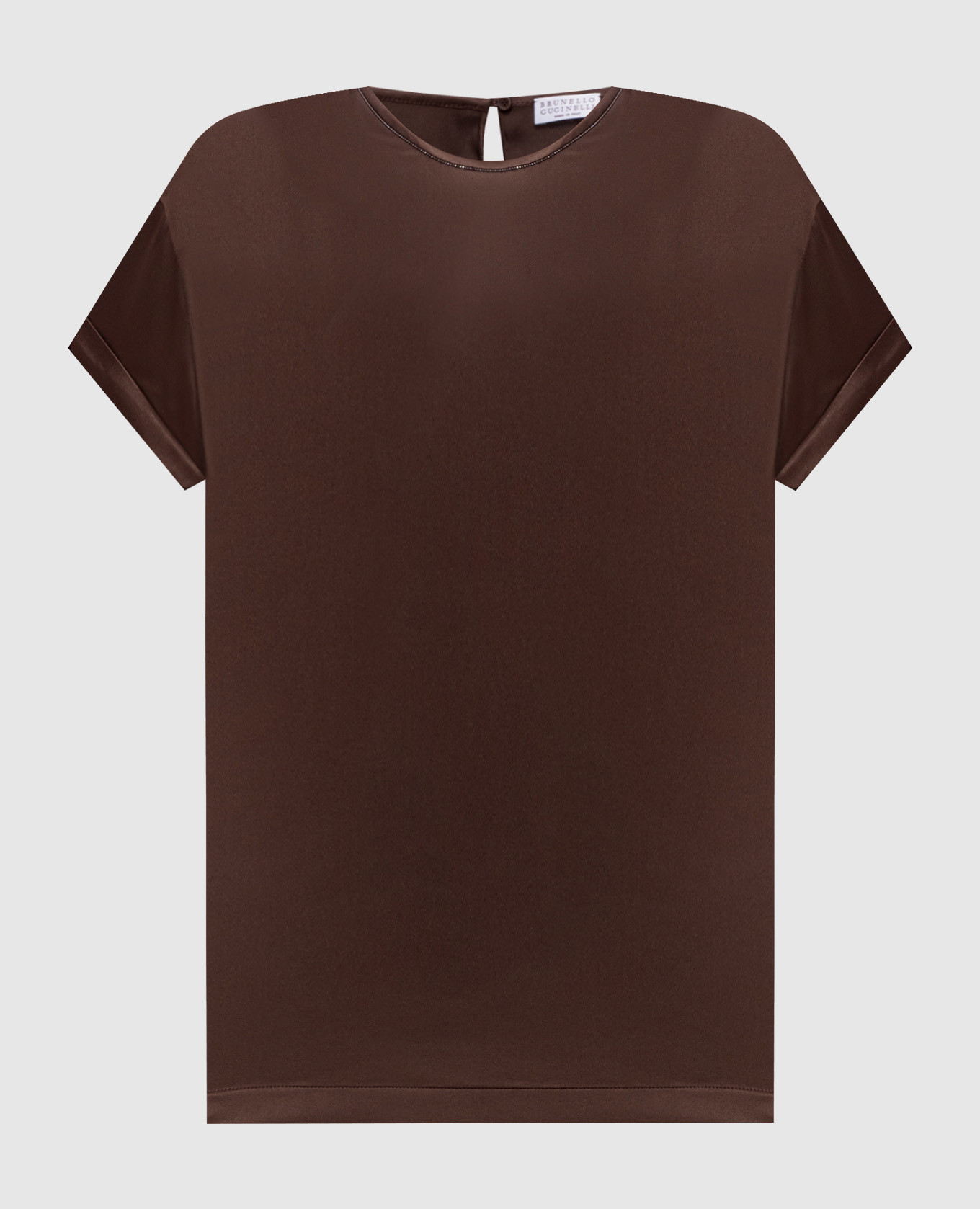 Brown blouse with silk