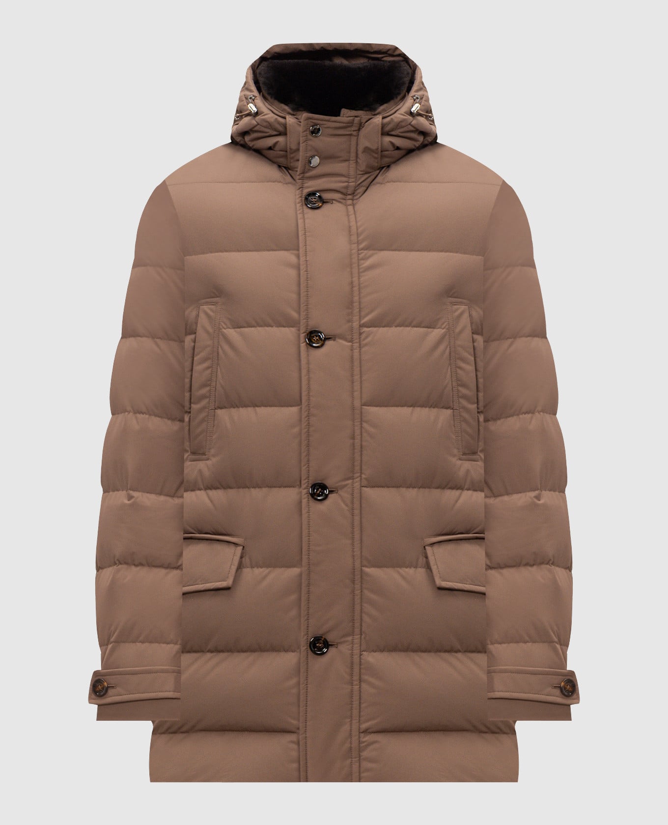 Brown down jacket SATURNO