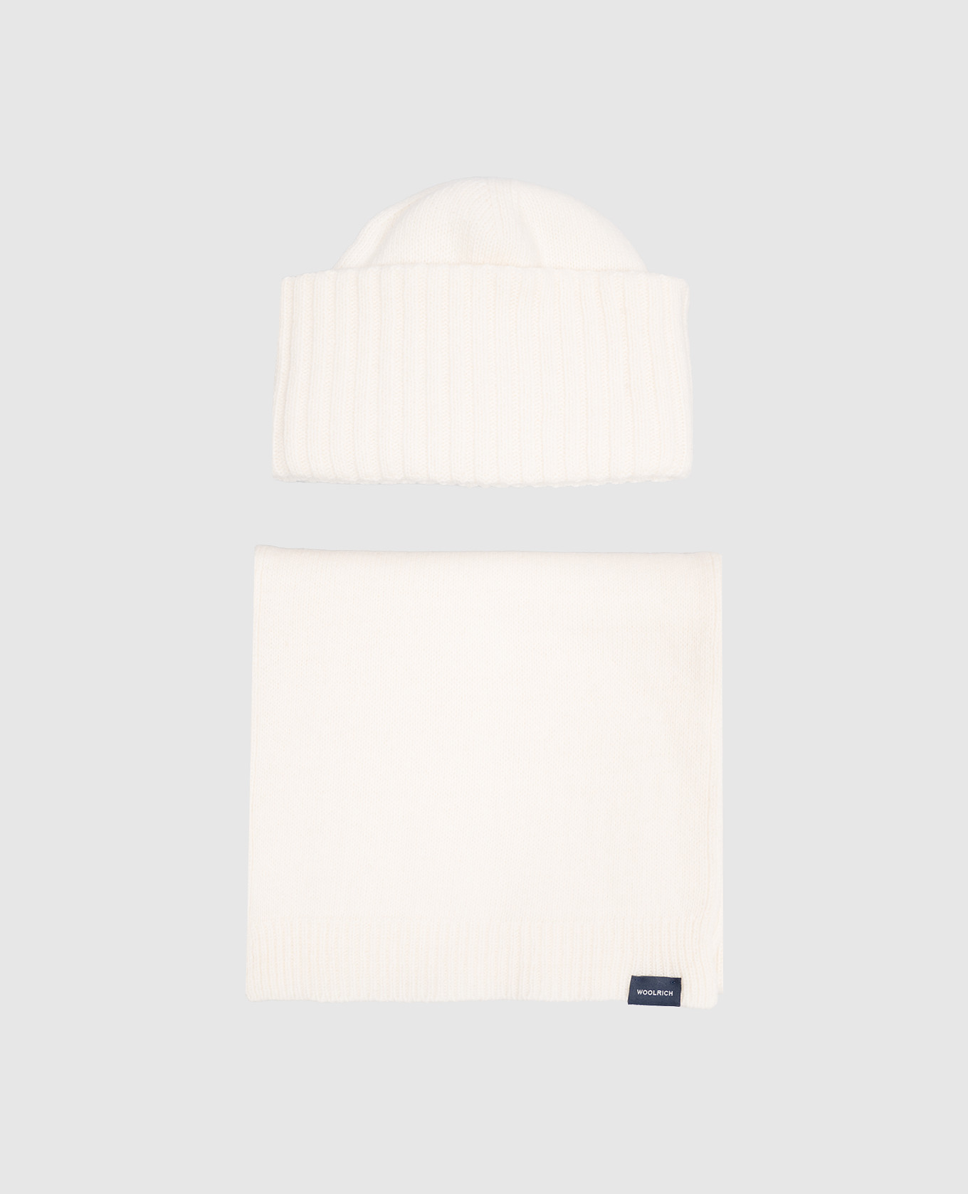 Ivory beanie and scarf set in a gift box