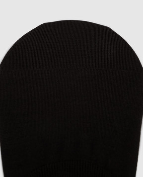 Bresciani Black cotton footprint socks MHE34UN3006SI