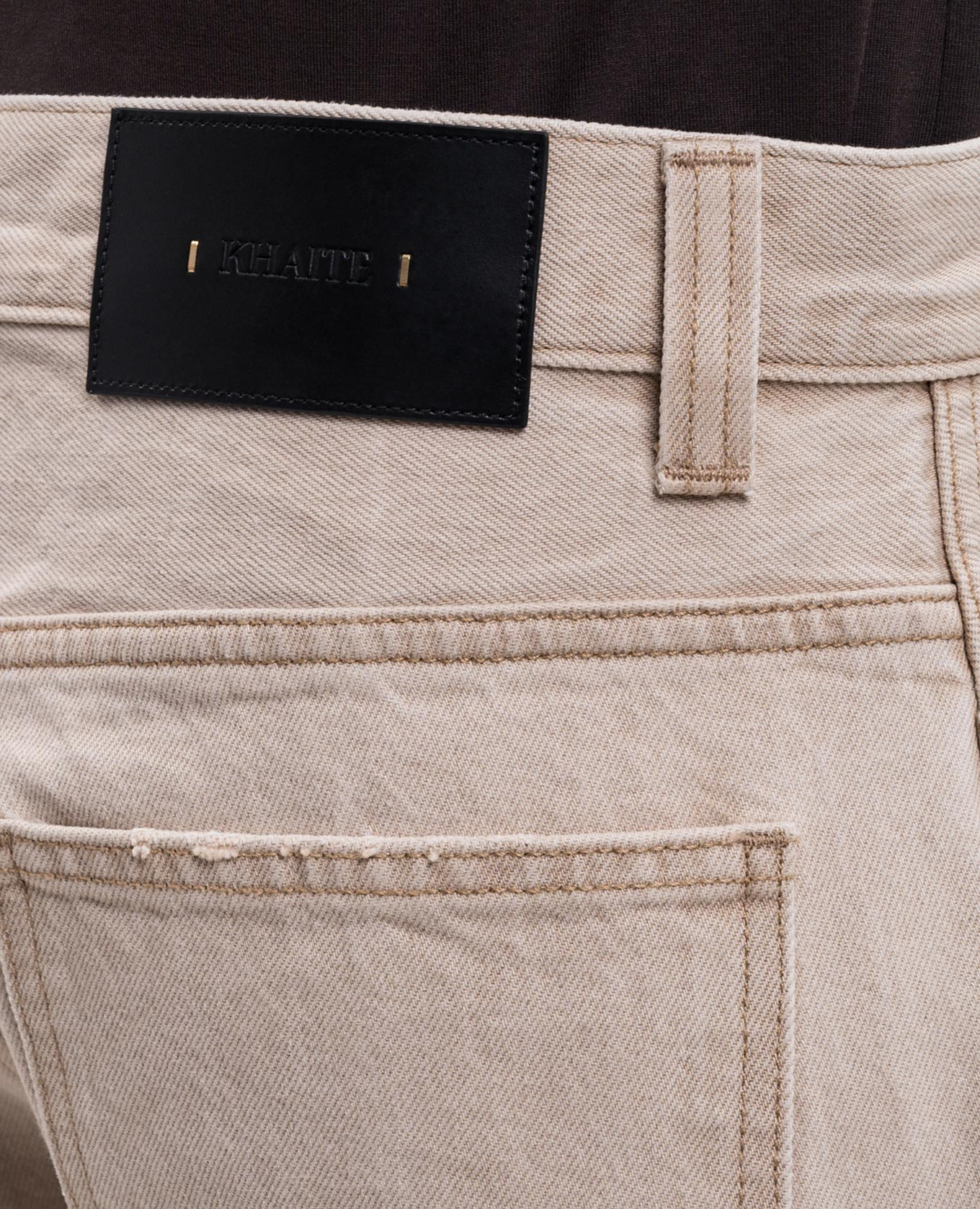 Beige Callum jeans with logo patch Khaite 5