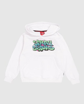 Sprayground Children's white hoodie Catch The Bear SPY1397EWHT