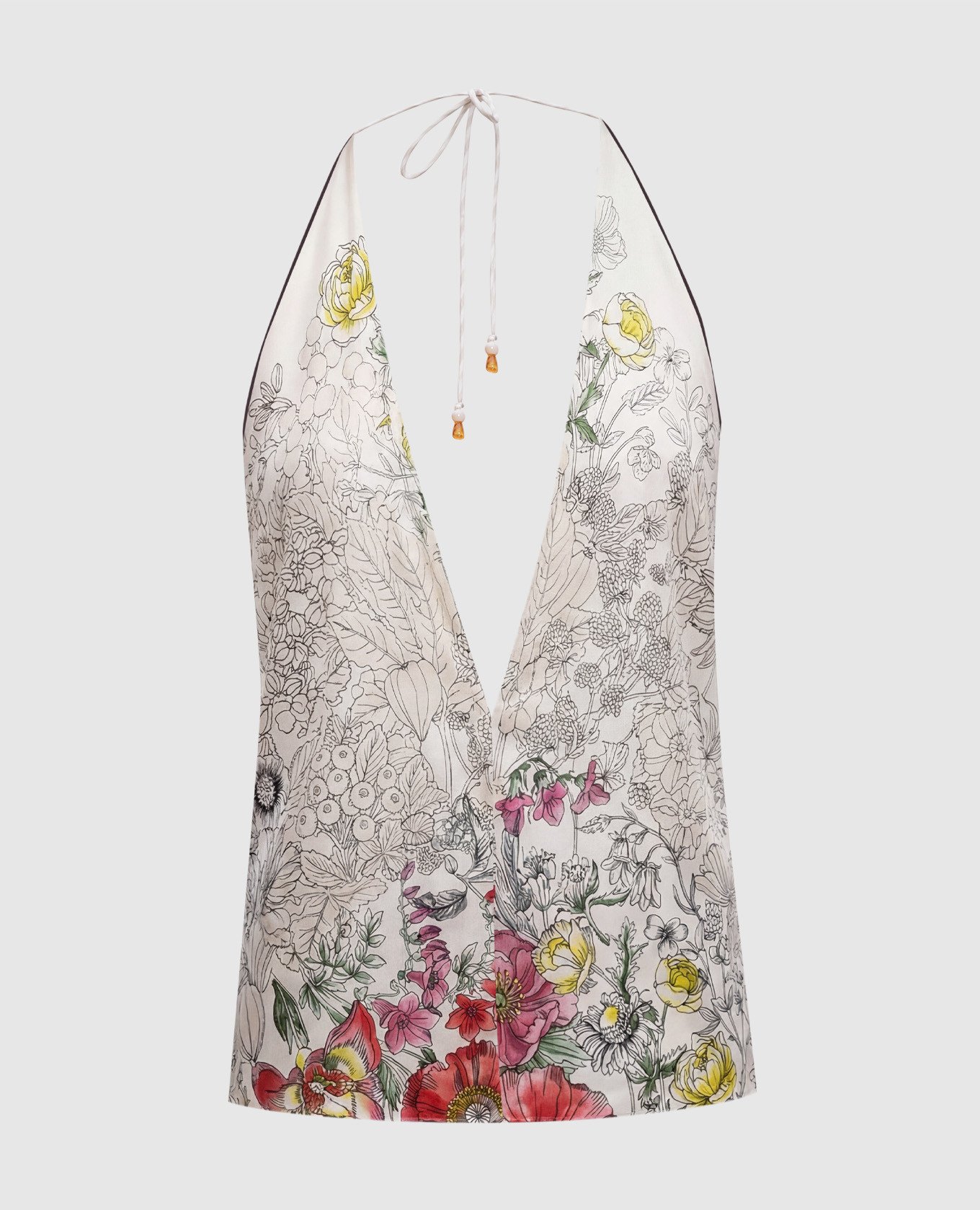 

Erita ivory silk top MANTERO 1902, Beige