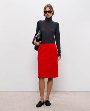 Jil Sander Red velvet skirt J02MA0426J45377