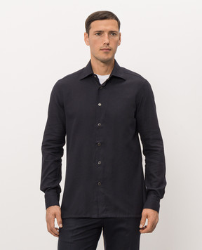 Kiton Navy blue shirt UMCNERHH09828