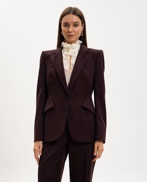 Alexander McQueen Burgundy wool jacket 857750QJAAC