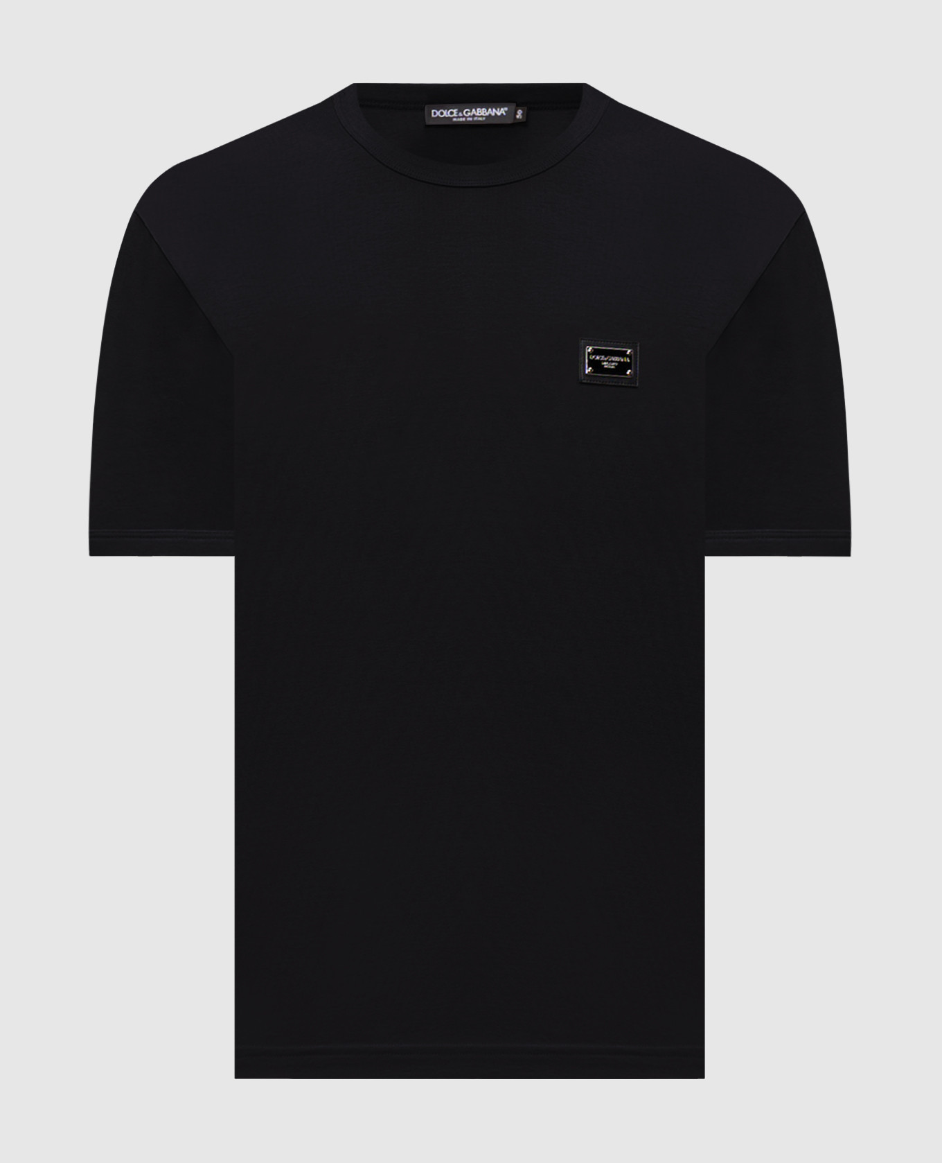 Black T-shirt with metallic felt