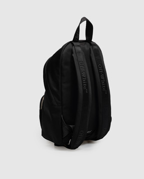 Off-White Black backpack with textured emblem OWWNB09F26FB01