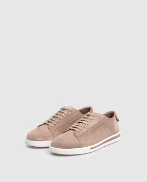 Stefano Ricci Brown suede sneakers with logo UV33G5257SDP