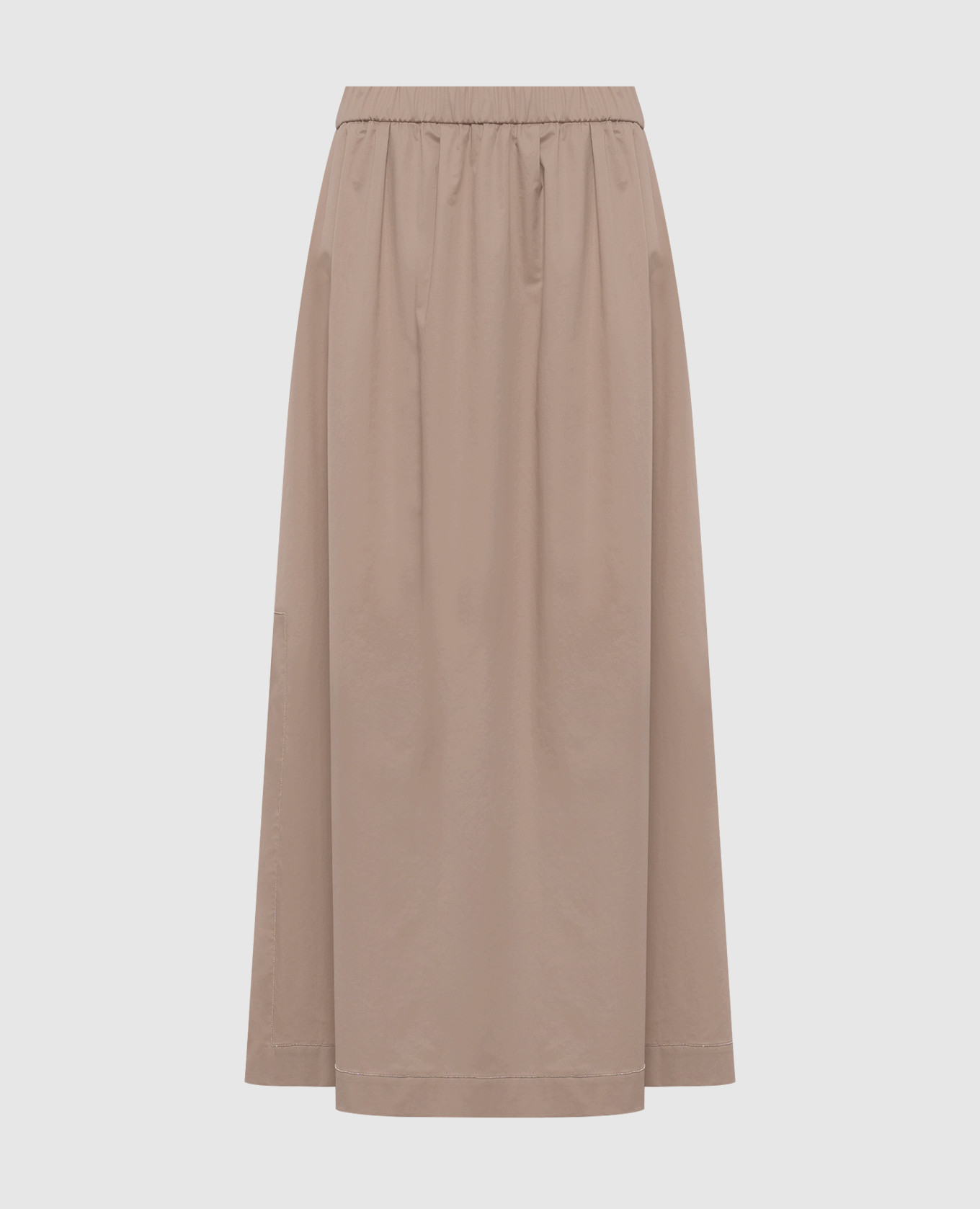 Beige maxi skirt with slits Peserico