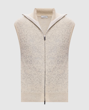 Peserico Beige alpaca wool vest S99509F05A9247