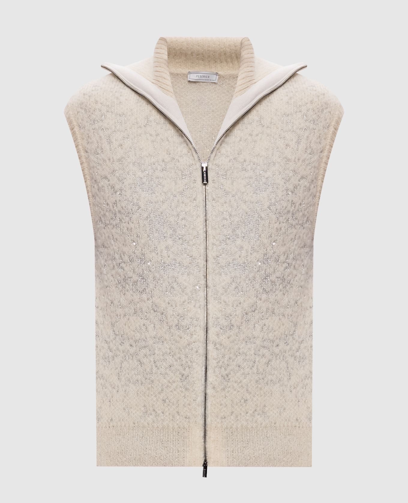 Beige alpaca wool vest Peserico
