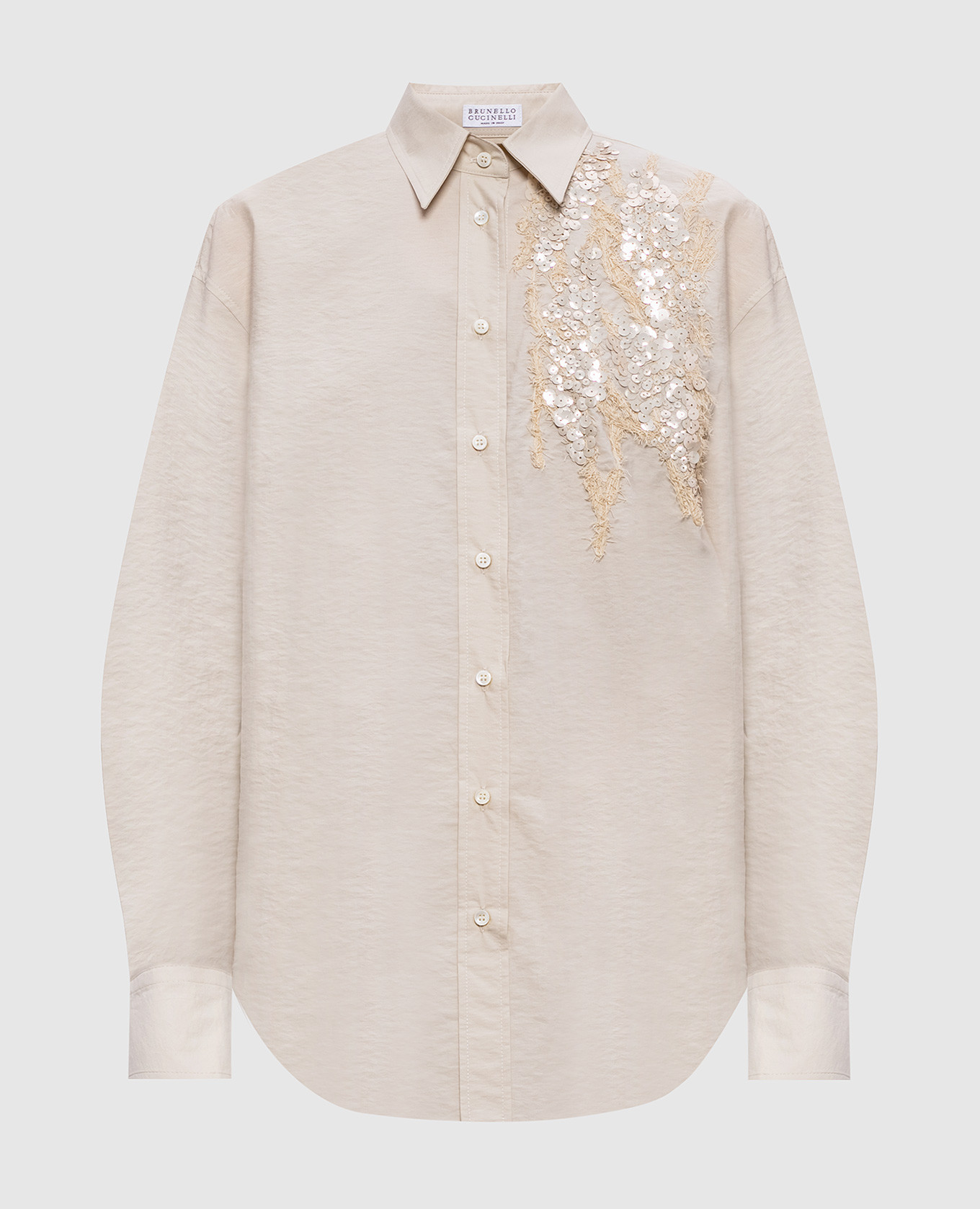 

Beige shirt with sequins Brunello Cucinelli