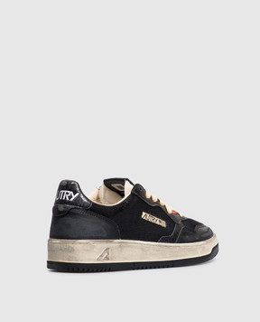 AUTRY Black MEDALIST Super Vintage combination sneakers AVLMKH01