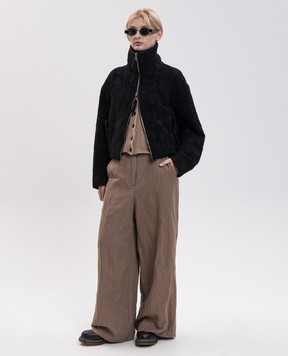 Masnada Black reversible jacket with wool 8152