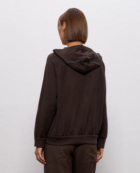Brunello Cucinelli Brown sports jacket with monil chain MP828SM606