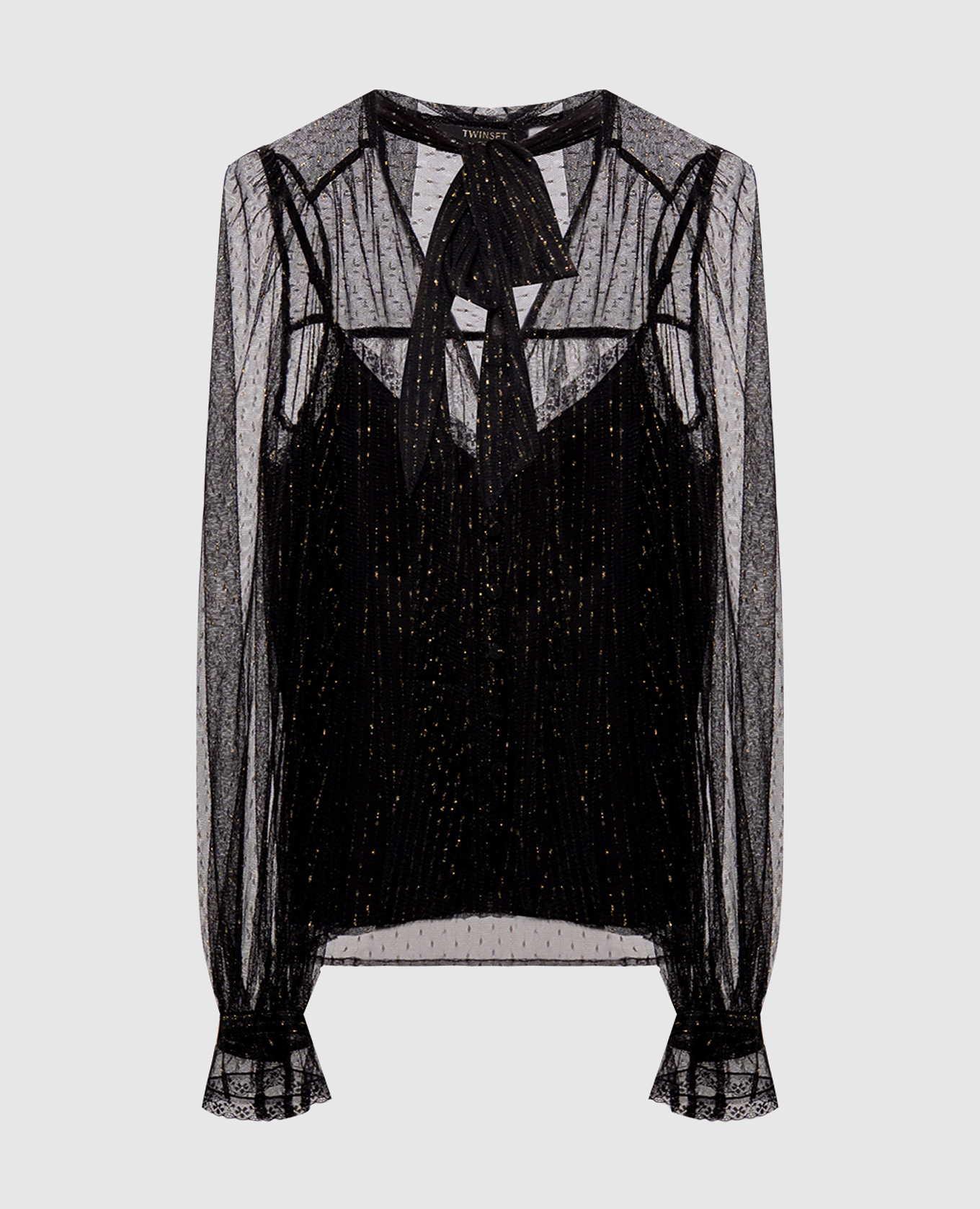 Black blouse with lurex