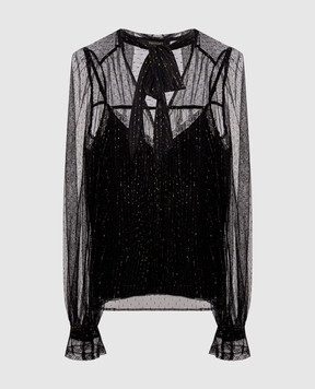 Twinset Black blouse with lurex 262TT2153