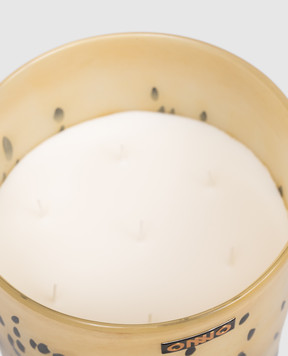 Onno Art Brigitte XL candle with Zanzibar scent in a glass candle holder ON823Z
